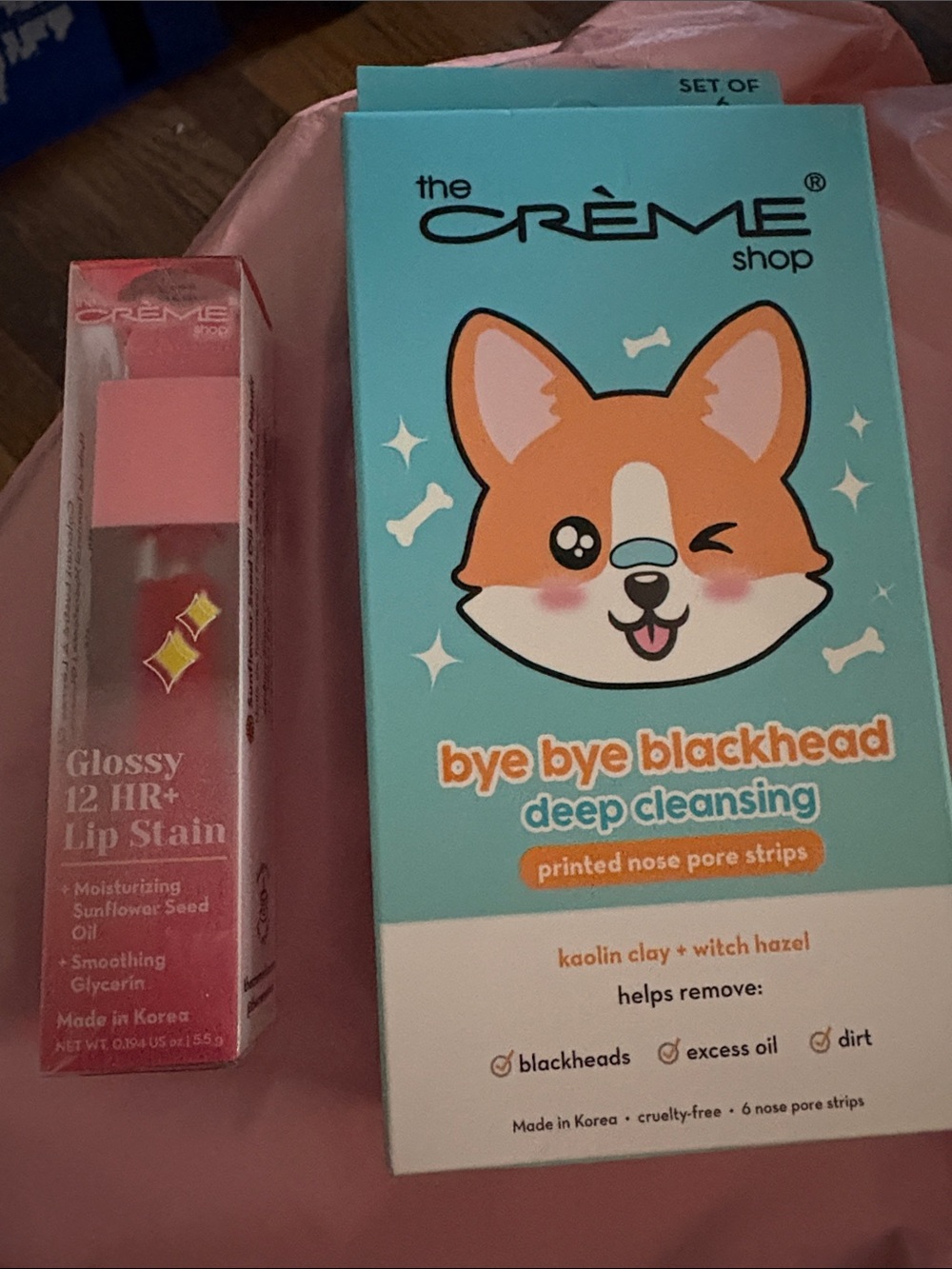 The Crème Shop Bye Bye Blackhead and Glossy Lip Stain Set